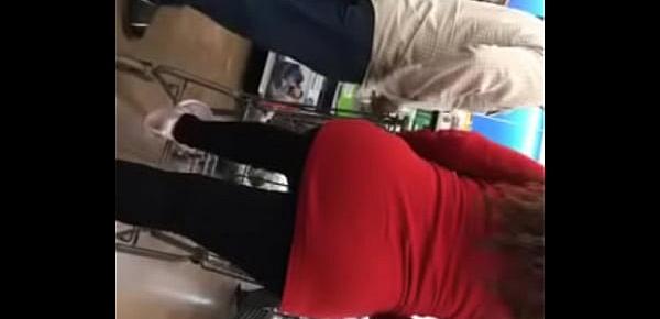  Recording Juicy Latina ass in store husband comes up